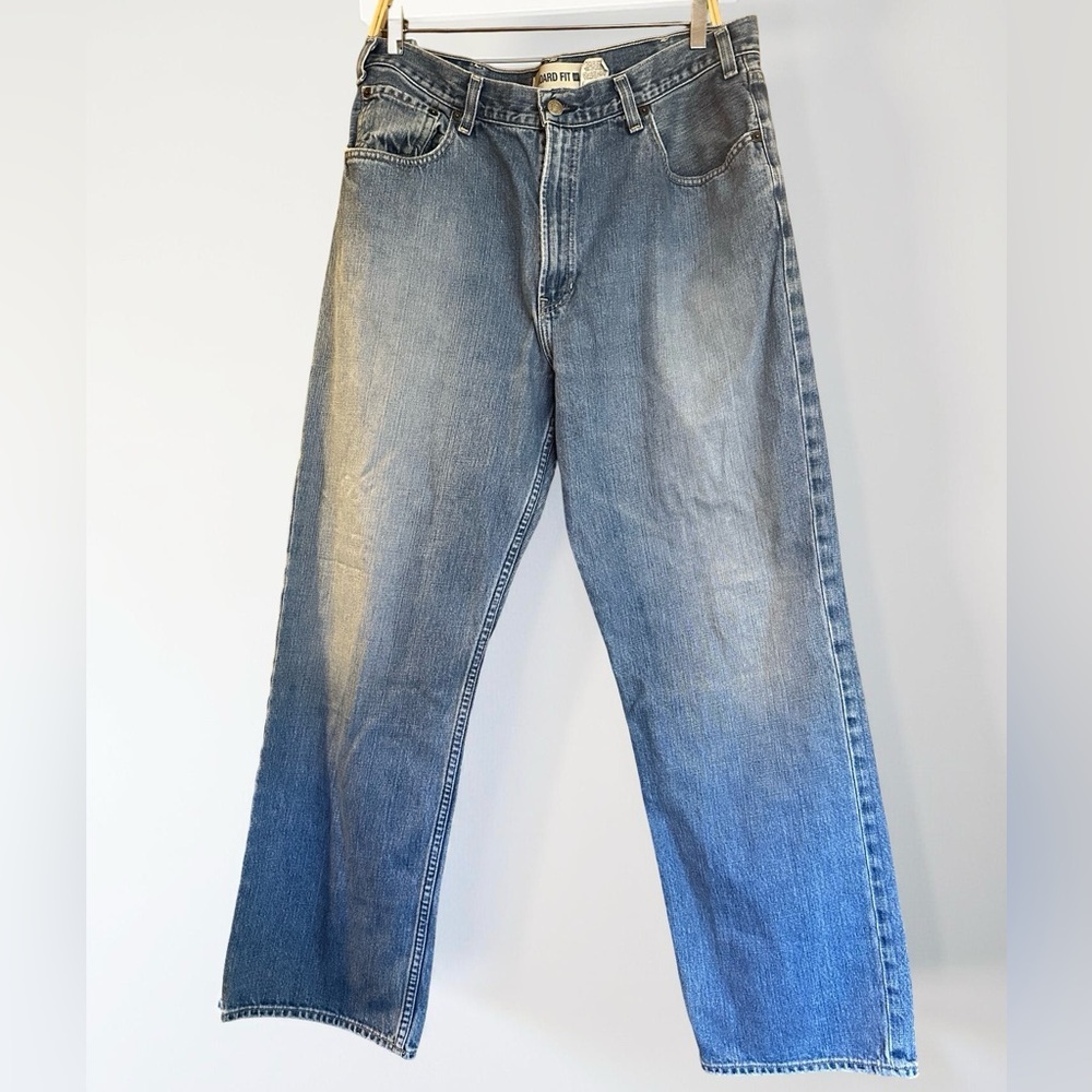 Vintage GAP Straight Leg Relaxed Fit Blue Jeans sz 38x30 100% cotton made in USA